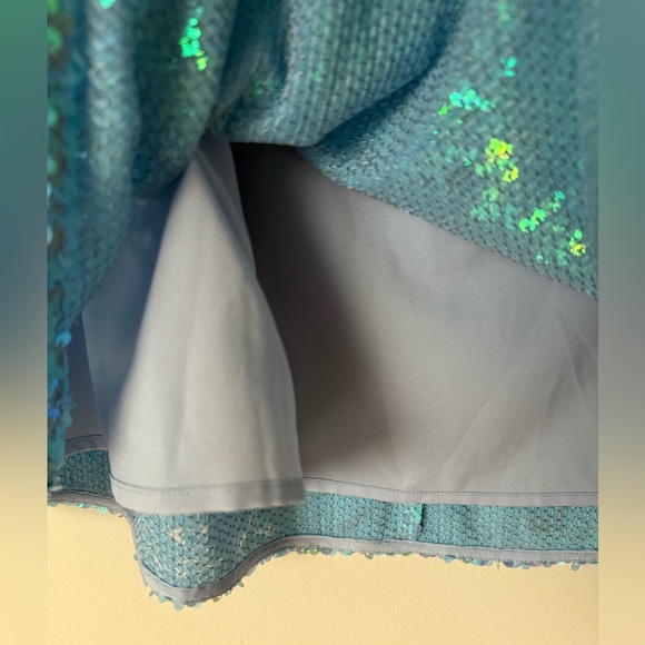 NWOT L'AGENCE Fully Sequined Maxi Skirt In Cloud Blue - Picture 9 of 16
